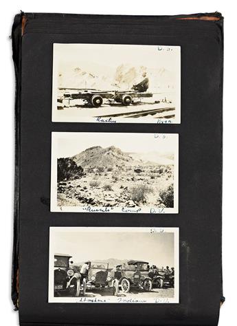 (CALIFORNIA--INYO COUNTY.) Photo album of 1920s family vacations in Death Valley and throughout the West.